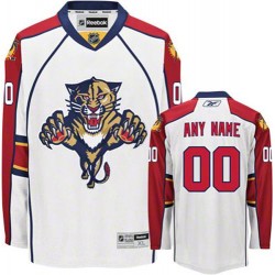 Reebok Florida Panthers Youth Customized Authentic White Away Jersey