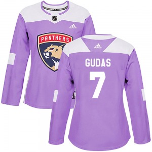 Radko Gudas Florida Panthers Adidas Women's Authentic Fights Cancer Practice Jersey (Purple)