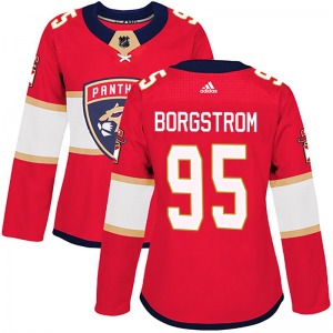 Henrik Borgstrom Florida Panthers Adidas Women's Authentic Home Jersey (Red)