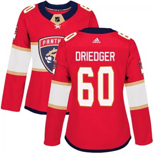 Chris Driedger Florida Panthers Adidas Women's Authentic Home Jersey (Red)