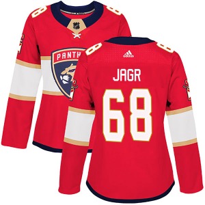 Jaromir Jagr Florida Panthers Adidas Women's Authentic Home Jersey (Red)