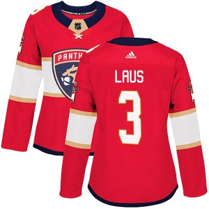 Paul Laus Florida Panthers Adidas Women's Authentic Home Jersey (Red)