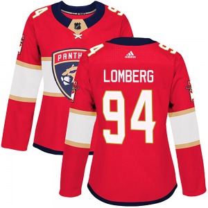 Ryan Lomberg Florida Panthers Adidas Women's Authentic Home Jersey (Red)