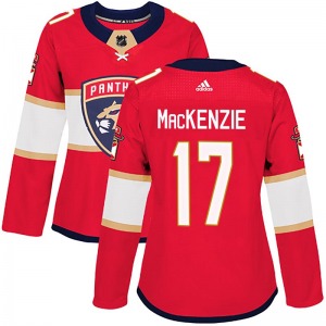 Derek Mackenzie Florida Panthers Adidas Women's Authentic Derek MacKenzie Home Jersey (Red)