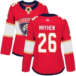 Gerry Mayhew Florida Panthers Adidas Women's Authentic Home Jersey (Red)