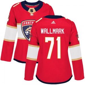 Lucas Wallmark Florida Panthers Adidas Women's Authentic Home Jersey (Red)