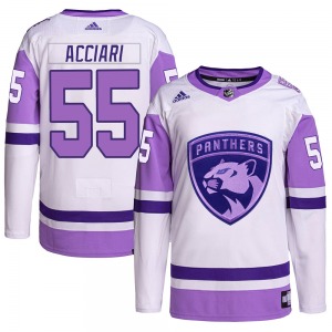 Noel Acciari Florida Panthers Adidas Authentic Hockey Fights Cancer Primegreen Jersey (White/Purple)