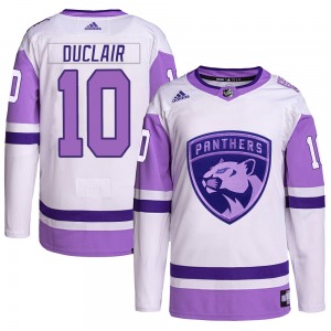 Anthony Duclair Florida Panthers Adidas Authentic Hockey Fights Cancer Primegreen Jersey (White/Purple)