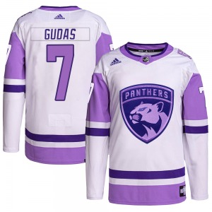 Radko Gudas Florida Panthers Adidas Authentic Hockey Fights Cancer Primegreen Jersey (White/Purple)