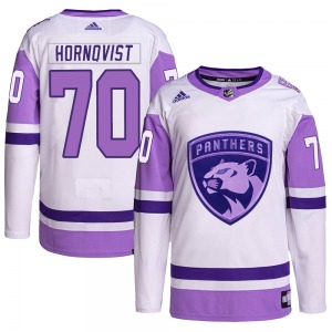 Patric Hornqvist Florida Panthers Adidas Authentic Hockey Fights Cancer Primegreen Jersey (White/Purple)