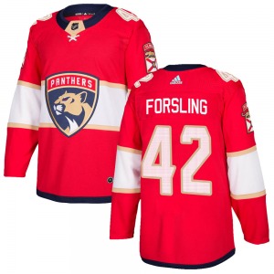 Gustav Forsling Florida Panthers Adidas Authentic Home Jersey (Red)