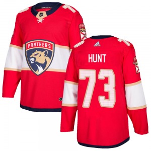 Dryden Hunt Florida Panthers Adidas Authentic ized Home Jersey (Red)