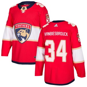John Vanbiesbrouck Florida Panthers Adidas Authentic Home Jersey (Red)