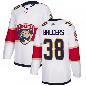 Rudolfs Balcers Florida Panthers Adidas Authentic Away Jersey (White)