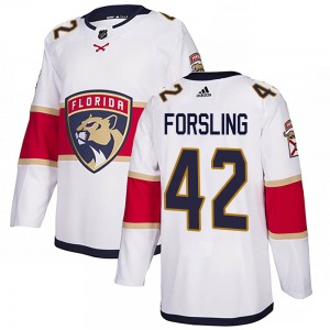 Gustav Forsling Florida Panthers Adidas Authentic Away Jersey (White)