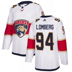 Ryan Lomberg Florida Panthers Adidas Authentic Away Jersey (White)