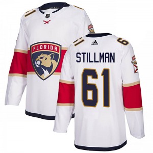 Riley Stillman Florida Panthers Adidas Authentic Away Jersey (White)