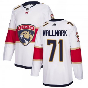 Lucas Wallmark Florida Panthers Adidas Authentic Away Jersey (White)