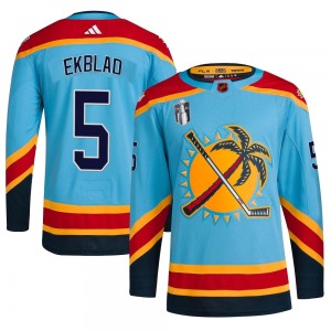 Aaron Ekblad Florida Panthers Adidas Youth Authentic Reverse Retro 2.0 2023 Stanley Cup Final Jersey (Light Blue)
