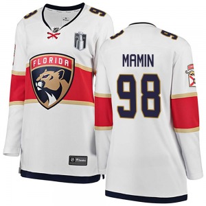 Maxim Mamin Florida Panthers Fanatics Branded Women's Breakaway Away 2023 Stanley Cup Final Jersey (White)