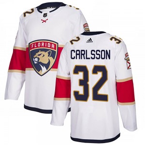 Lucas Carlsson Florida Panthers Adidas Youth Authentic Away Jersey (White)