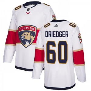 Chris Driedger Florida Panthers Adidas Youth Authentic Away Jersey (White)