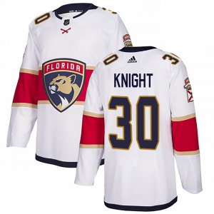 Spencer Knight Florida Panthers Adidas Youth Authentic Away Jersey (White)
