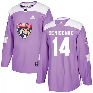 Grigori Denisenko Florida Panthers Adidas Authentic Fights Cancer Practice Jersey (Purple)