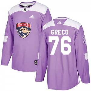 Anthony Greco Florida Panthers Adidas Authentic Fights Cancer Practice Jersey (Purple)