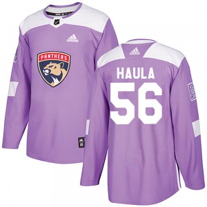 Erik Haula Florida Panthers Adidas Authentic ized Fights Cancer Practice Jersey (Purple)