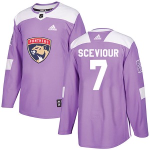 Colton Sceviour Florida Panthers Adidas Authentic Fights Cancer Practice Jersey (Purple)