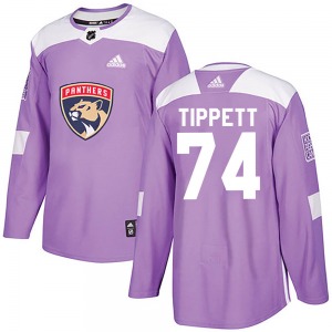 Owen Tippett Florida Panthers Adidas Authentic ized Fights Cancer Practice Jersey (Purple)