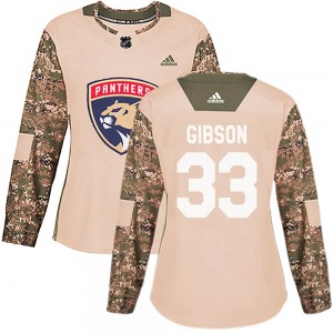 Christopher Gibson Florida Panthers Adidas Women's Authentic Veterans Day Practice Jersey (Camo)