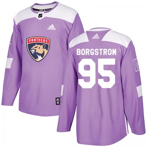 Henrik Borgstrom Florida Panthers Adidas Youth Authentic Fights Cancer Practice Jersey (Purple)