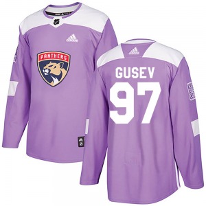 Nikita Gusev Florida Panthers Adidas Youth Authentic Fights Cancer Practice Jersey (Purple)
