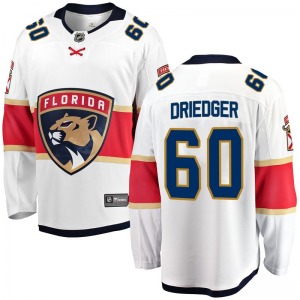 Chris Driedger Florida Panthers Fanatics Branded Youth Breakaway Away Jersey (White)