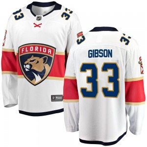 Christopher Gibson Florida Panthers Fanatics Branded Youth Breakaway Away Jersey (White)