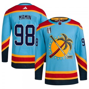 Maxim Mamin Florida Panthers Adidas Authentic Reverse Retro 2.0 2023 Stanley Cup Final Jersey (Light Blue)