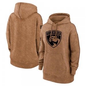 Florida Panthers Women's 2023 Salute to Service Pullover Hoodie (Brown)