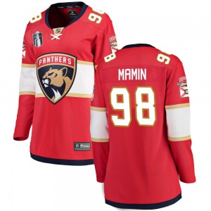 Maxim Mamin Florida Panthers Fanatics Branded Women's Breakaway Home 2023 Stanley Cup Final Jersey (Red)