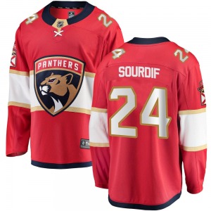 Justin Sourdif Florida Panthers Fanatics Branded Youth Breakaway Home Jersey (Red)