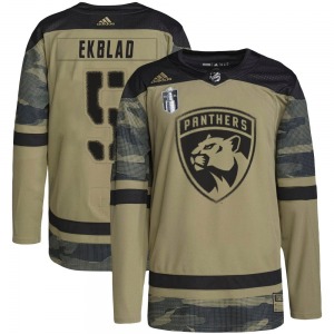 Aaron Ekblad Florida Panthers Adidas Youth Authentic Military Appreciation Practice 2023 Stanley Cup Final Jersey (Camo)