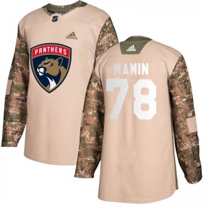 Maxim Mamin Florida Panthers Adidas Youth Authentic Veterans Day Practice Jersey (Camo)