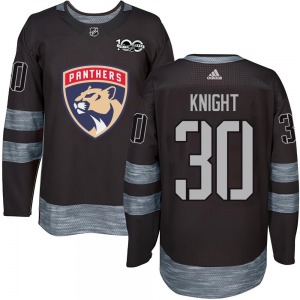 Spencer Knight Florida Panthers Authentic 1917-2017 100th Anniversary Jersey (Black)