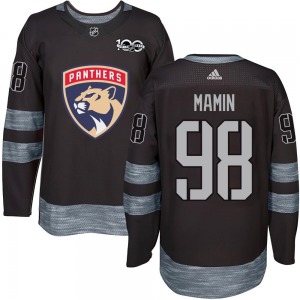 Maxim Mamin Florida Panthers Authentic 1917-2017 100th Anniversary Jersey (Black)