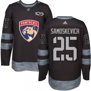 Mackie Samoskevich Florida Panthers Authentic 1917-2017 100th Anniversary Jersey (Black)