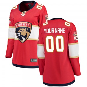 Custom Florida Panthers Fanatics Branded Women's Breakaway Home Jersey (Red)