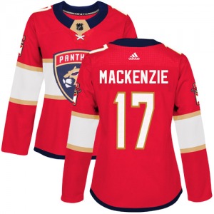 Derek Mackenzie Florida Panthers Adidas Women's Authentic Derek MacKenzie Home Jersey (Red)